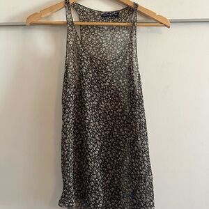 Brandy Melville sheer floral tank size S